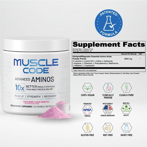 Muscle Code Essential Amino Acid Powder – Muscle Synthesis Recovery ...