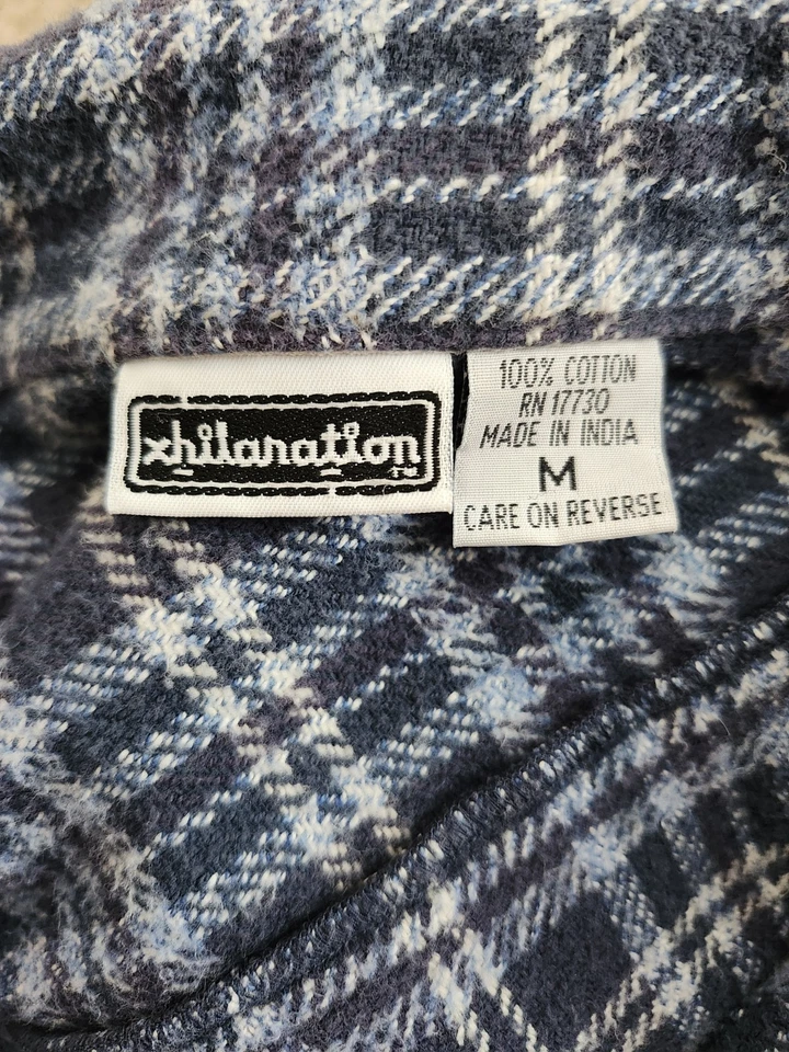 Винтажная синяя клетчатая куртка на молнии Xhilaration Y2k размер средний осень - Изображение 3 из 4