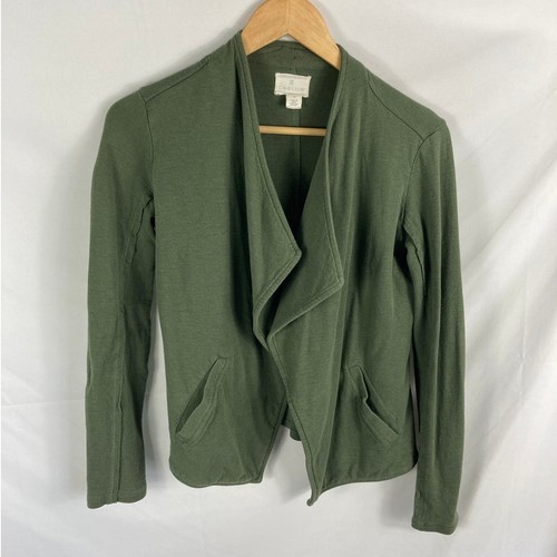 Caslon Drape Collar Knit Blazer Green Size XS - Picture 3 of 7