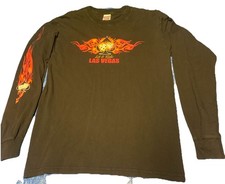 Let It Ride Las Vegas Flame T-Shirt Tee Long Sleeve