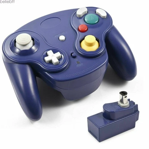 Gamecube Controller Wireless With Adapter Wavebird for Classic GC NGC Blue