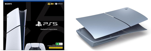 PS5 Digital Console (Slim) + Silver Cover - Picture 8 of 12