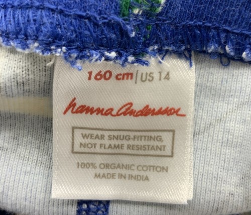 Hanna Andersson Boys Truck Blue Pajamas 2 Piece Organic Cotton Size 14 160 cm - Picture 3 of 6