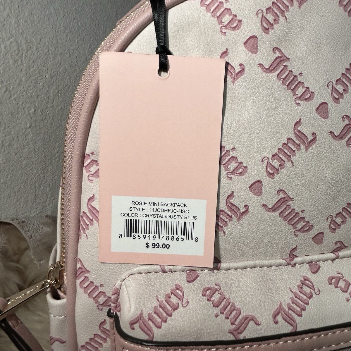 NWT Juicy Couture Rosie Mini Backpack - Dusty Blush | eBay