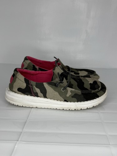 Hey Dude Wendy Jugend Halbschuhe Kinder Y3-L4 Grün Camouflage