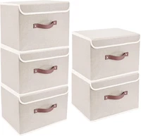 Faltbare Aufbewahrungsbox Mit Deckel, Stoff, Waschbare, Kisten Aufbewahrung Mit
