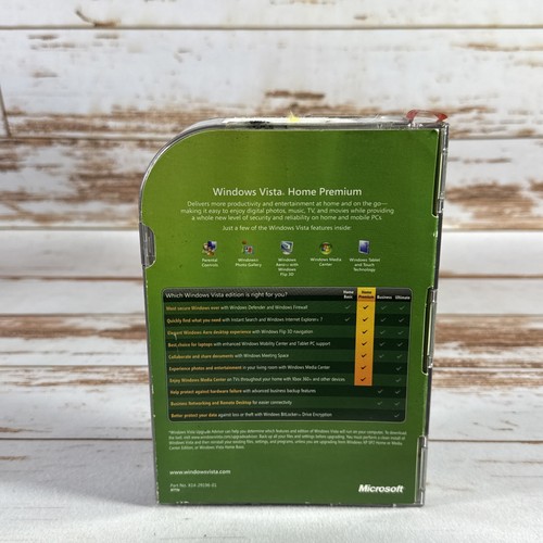 Microsoft Windows Vista Home Premium 32-Bit – w/ Product Key & Install Disc - Picture 2 of 3