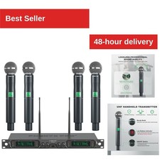 Phenyx Pro PTU-5000-4H UHF Wireless Microphone System - 4 Handheld Mics