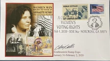 Chris Calle Signed Southeastern Stamp Expo Women's Voting Rights 