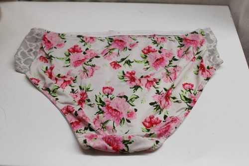 Tummy Control Shaper Sissy Silky Lace Bow White Pink Princess Brief Panties M - Picture 6 of 9