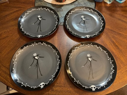 Nightmare Before Christmas Jack Skellington Halloween Dinner Plates Set of 4 EUC - Picture 4 of 6