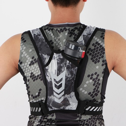 Reflektierender Laufrucksack Mesh Atmungsaktiver Trinkrucksack für Jogging Fitne - Bild 6 von 13