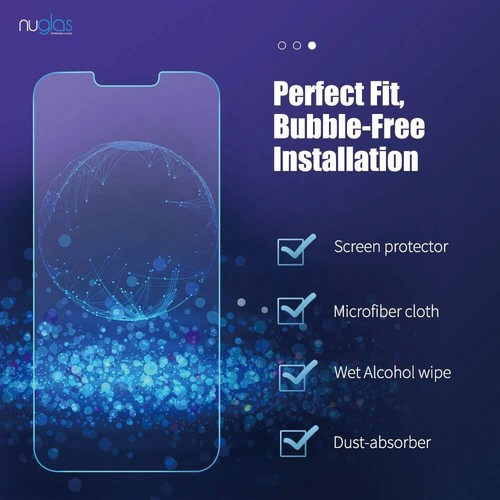 Screen Protector Nuglas Anti Blue UV Tempered Glass For iPhone 13 /13 Pro - Picture 2 of 6