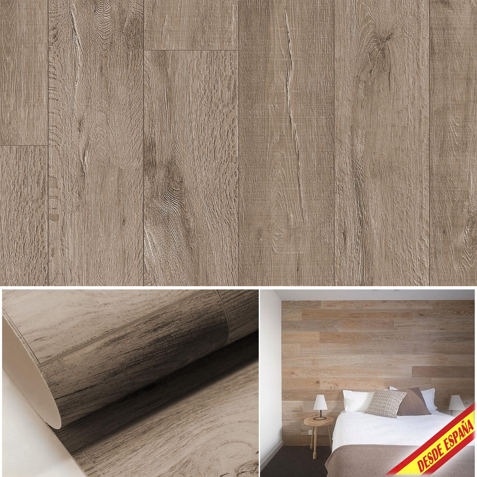 VINILO ADHESIVO DECORATIVO EFECTO MADERA PARQUET TARIMA MUEBLES MURO VINYL FILM