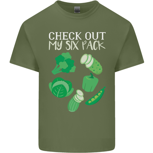 Vegan Six Pack Vegetarian Vegetables Mens Cotton T-Shirt Tee Top - Picture 5 of 17