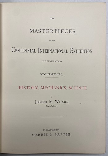1876 - Masterpieces of the Centennial Exhibition Vol. 3 - Joseph M. Wilson - Imagen 3 de 8
