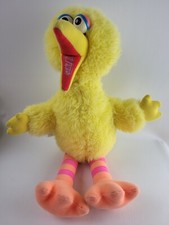 Vintage 1986 Sesame Street Talking Big Bird Plush Yellow Pull-String Works