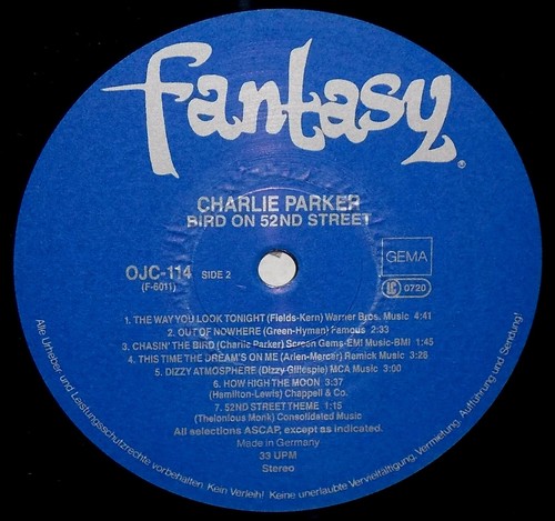 Vinyl-LP: CHARLIE PARKER - Bird On 52nd Street (1957) - Foto 4 di 4