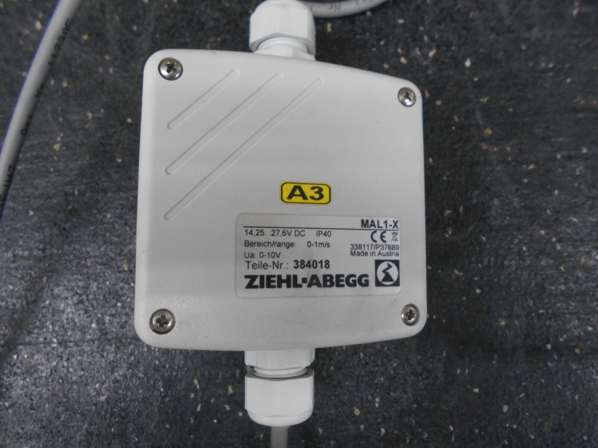 ZIEHL ABEGG MAL1 X VELOCITY SENSOR 384018 ZIEHL ABEGG MAL1 X VELOCITY SENSOR 384018