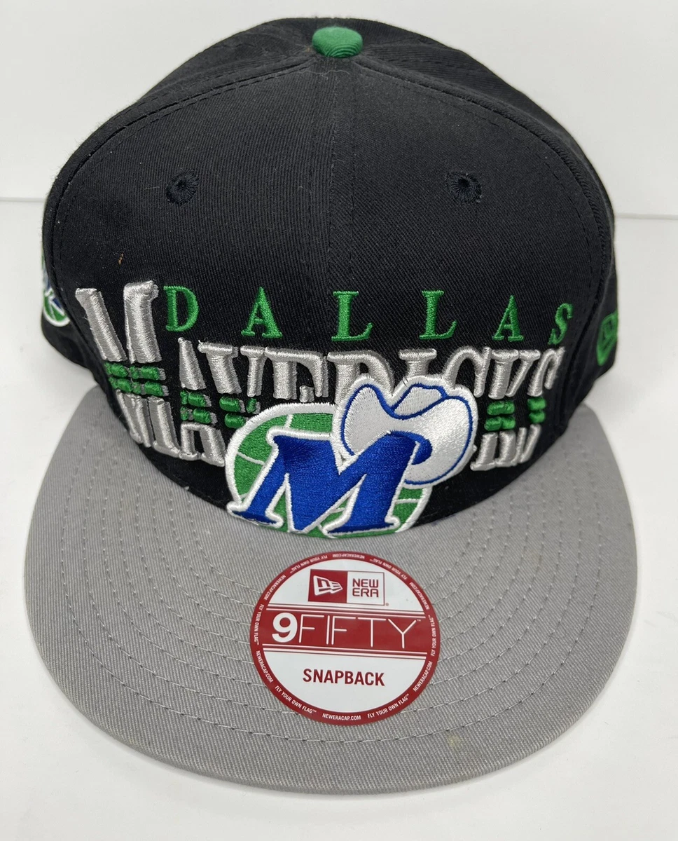 Dallas Mavericks Throwback 9FIFTY Hat Snapback One Size Adjustable Black Green