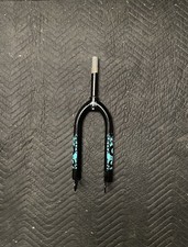 1  x 6  Threaded 20" Bicycle Fork / Rigid Black w/ Blue Swirl Designs 