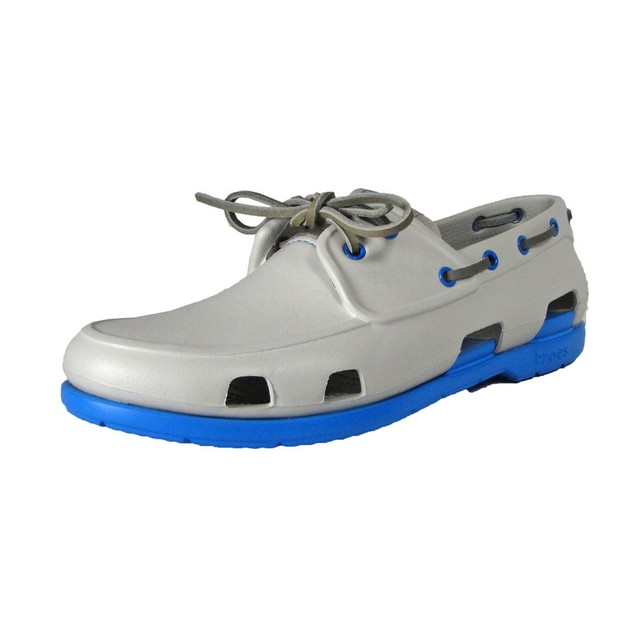 crocs men's beach line slip on boat shoes