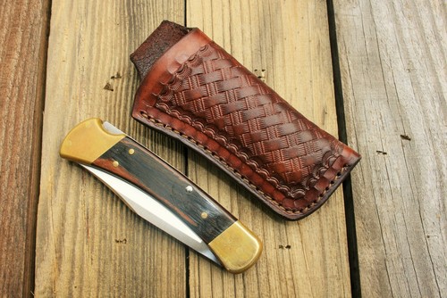 Custom Leather Sheath for Buck 110 - Picture 4 of 4