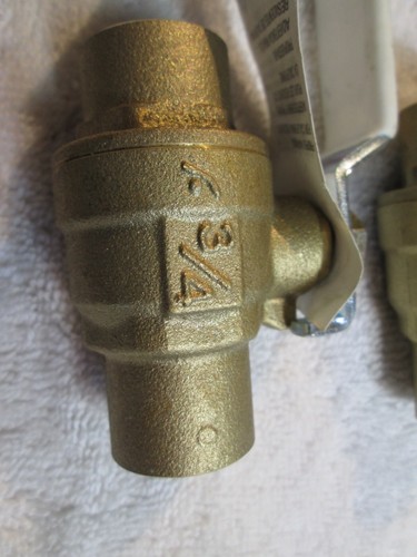 FNW FNWX411CF Sweat Full Port Brass Ball Valve 3/4 Inch 2 PACK - Picture 3 of 7