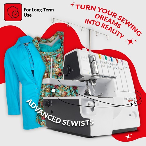 ¡Bolso de mano Bernette b44 Overlock con dobladillo adicional! - Imagen 7 de 7