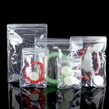 100 * Thicken PVC Zip Lock Bags Clear Anti-oxidation Plastic Jewelry Pouches