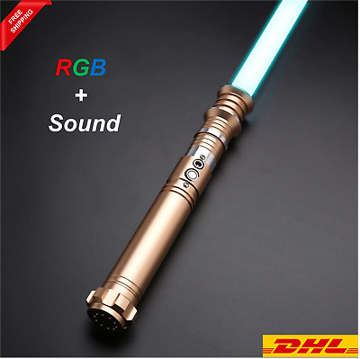 YDD Star Lightsaber Wars Replica Force FX Heavy Dueling Red Blade Metal Handle 