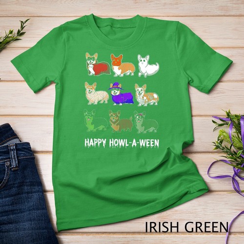 Divertida Camiseta Corgi Dog Halloween Happy Howl-o-ween Unisex - Imagen 5 de 15