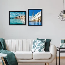 Picture Photo Poster Wall Frame With plexiglass Home Office Decor Black 12"X17"