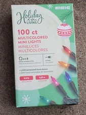 LIGHTS Holiday Living 100ct Multi Color Mini Indoor/Outdoor Christmas #0165142