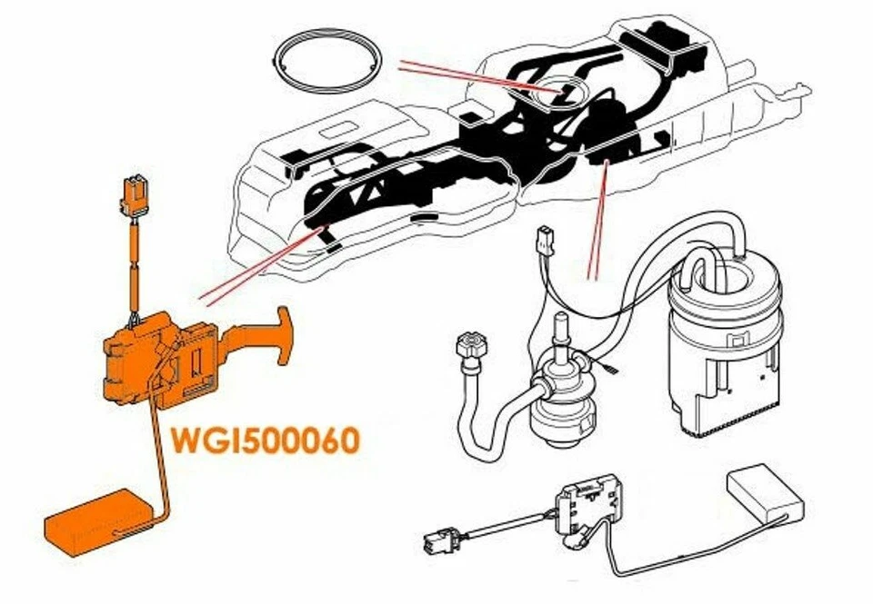 Unidad de envío de tanque de combustible Land Rover LR3 transmisor nivel bomba delantera trasera nueva Foto 2 de 3