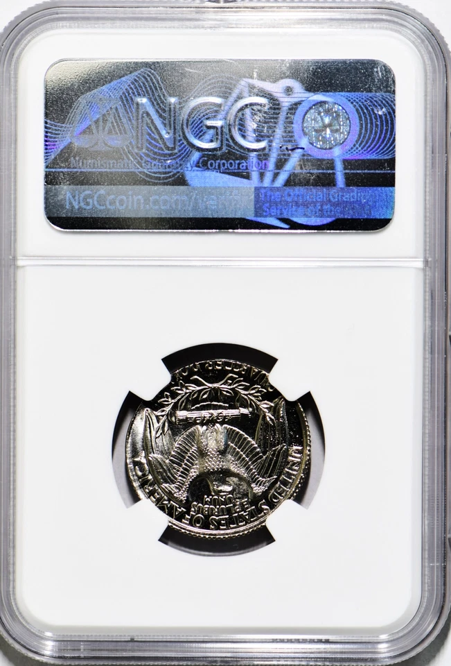1996-D Washington 25C Struck on 5C Mint Error NGC-66 PL - Image 2 of 4