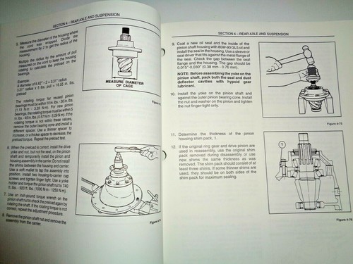 New Holland 1089 1095 Bale Wagon REAR AXLE&SUSPENSION Service Repair Manual OEM - Picture 4 of 5