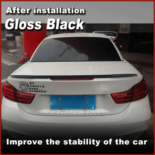 Glanz Schwarz Heckspoiler Heckflügel Spoiler für BMW 4er F33 Cabrio M4 F83 14-17 - Picture 2 of 12