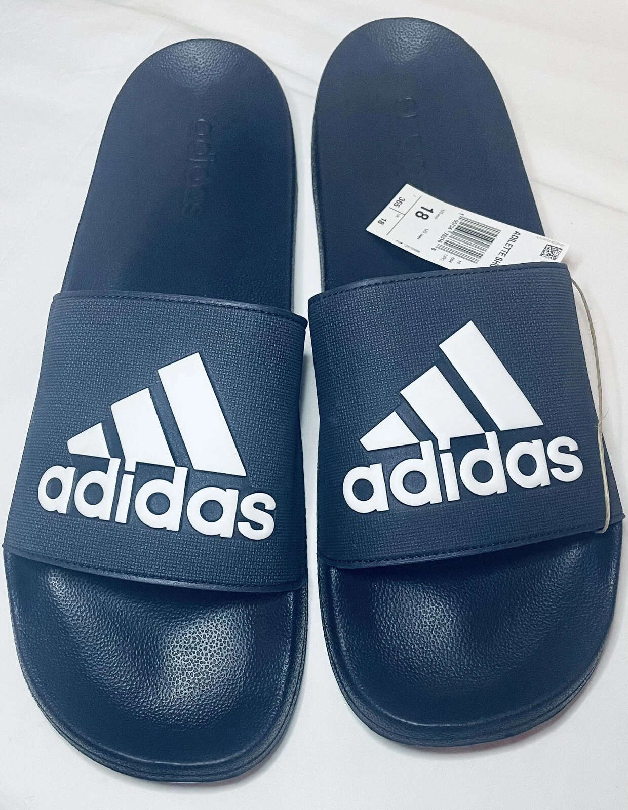 NUOVE da uomo Adidas Adilette Cloudfoam doccia slide blu navy scuro taglia 18
