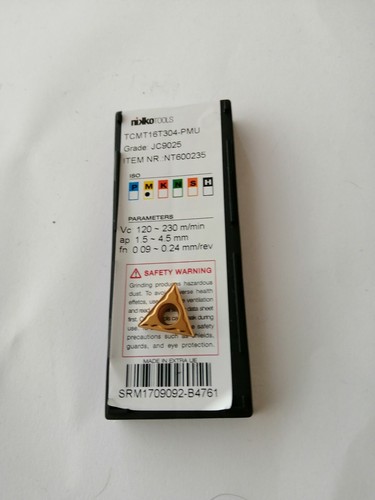 INSERTI TORNITURA NIKKO TCMT16T304-PMU JC9025 CONFEZIONE 10 PEZZI - Bild 1 von 4