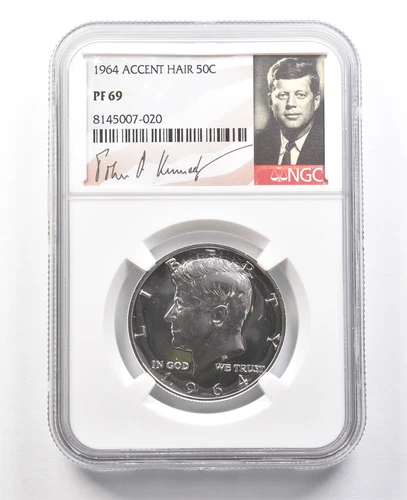 1964 Kennedy Half Dollar Accent Hair PF69 NGC *2978