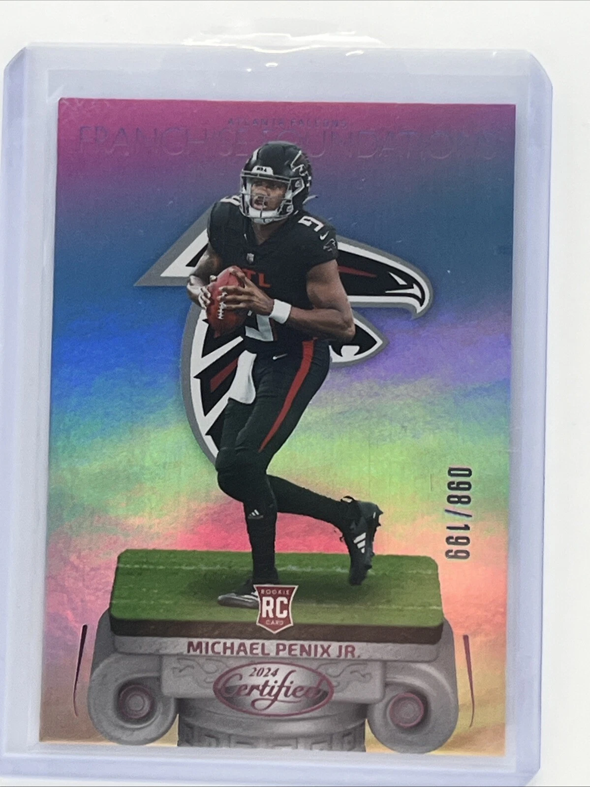 Michael Penix Panini Certified Franchise Foundations #3 Mirror Blue