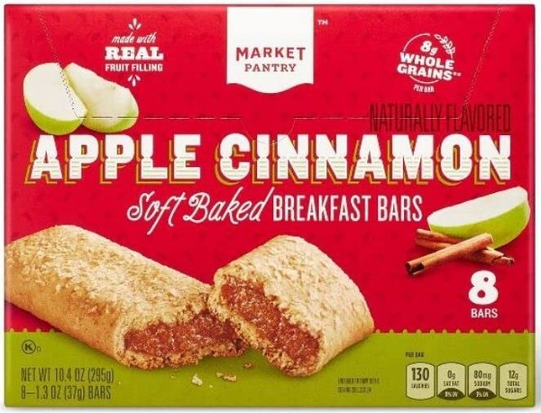 Barras de desayuno suaves horneadas con canela manzana - 8 quilates - despensa de mercado