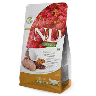 FARMINA N&D Quinoa Cat skin&coat Wachtel 5 kg Katzenfutter für Hautprobl
