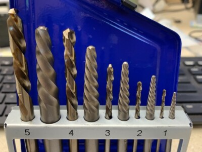 IRWIN HANSON #11119 SCREW EXTRACTOR SET WITH LEFT HAND COBALT DRILLS - NEW