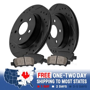 For 1999-2004 Grand Cherokee Rear Black Drill Slot Brake Rotors & Ceramic Pads For 1999-2004 Grand Cherokee Rear Black Drill Slot Brake Rotors & Ceramic Pads