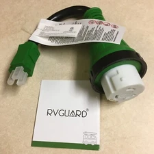 RVGUARD 50 Amp to 110 Volt RV  Adapter Cord with Locking Connector