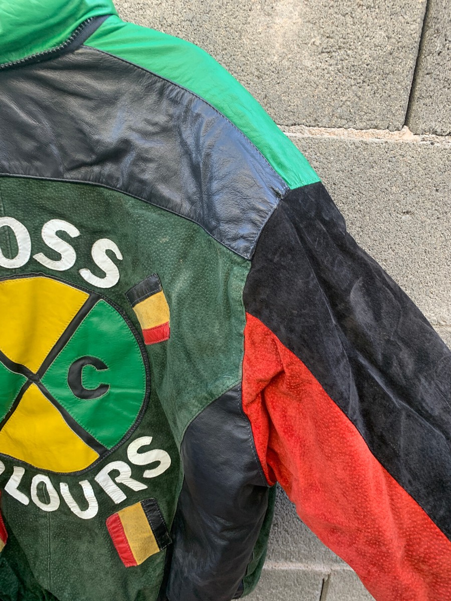 Rare Vintage CROSS COLOURS Leather & Suede Color Block Rare Vintage CROSS COLOURS Leather & Suede Color Block