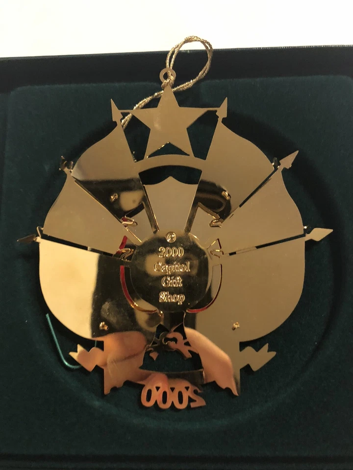 2000 Texas Capitol Ornament Reverse of State Seal w Box and Pamphlet Christmas - Изображение 4 из 4