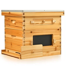 Bee hive Frame BeeHive Kit W/ Beeswax Beekeeping 20 Frames  10 Deep+10 Medium